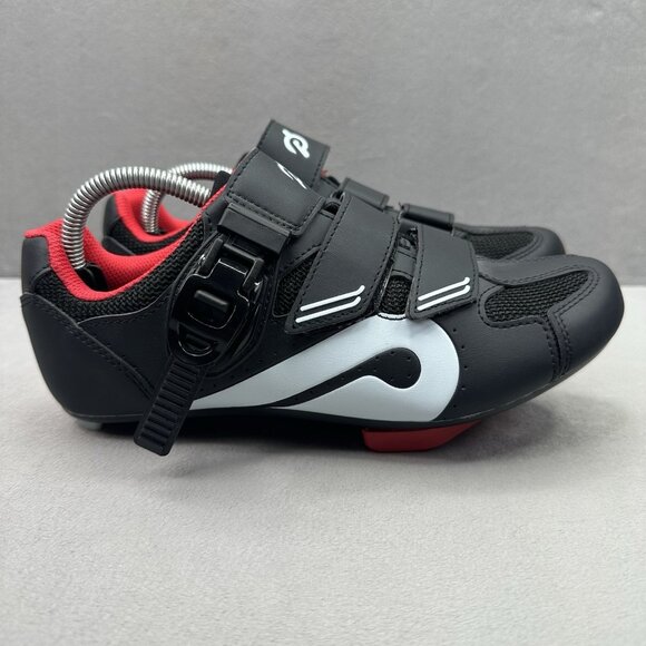 Peloton PL-SH-02 Womens Size 38 (US 7) Cycling Shoes Spin Bike Black White Red - Picture 1 of 8
